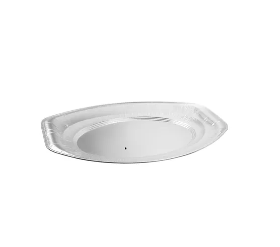 [50.06.033.0100] Plat de service ovale en aluminium, 33 cm, Carton de 100 pièces