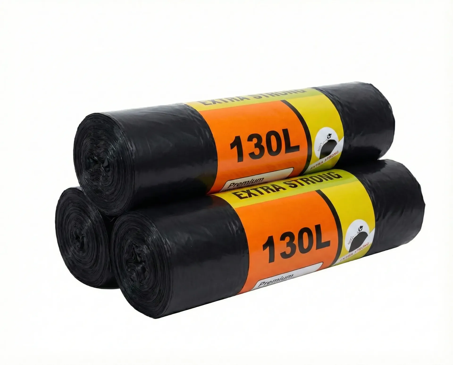 [70.08.130.0150] Sacs Poubelle LDPE Noir 130 L - 82x110 cm (Carton de 150 pcs)