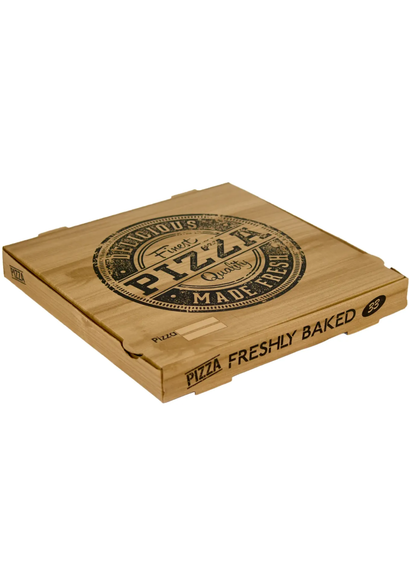 [50.02.031.0100] Boîte à Pizza Kraft Brun - 31x31x4 cm (Paquet de 100 pcs)