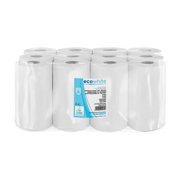 [20.10.013.0012] Bobine Essuie-Mains Dévidage Central Mini - Ø 13,2 cm Blanc (Carton de 12 pcs)