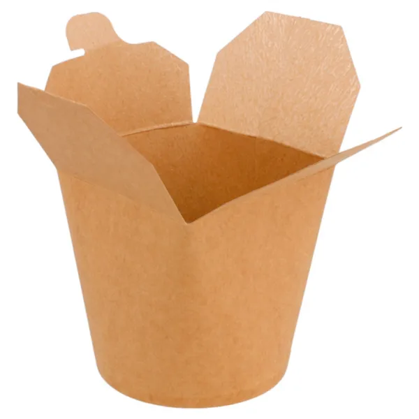 [40.02.096.0050] Pot Micro-ondable Kraft Naturel - 960 ml (Paquet de 50 pcs)