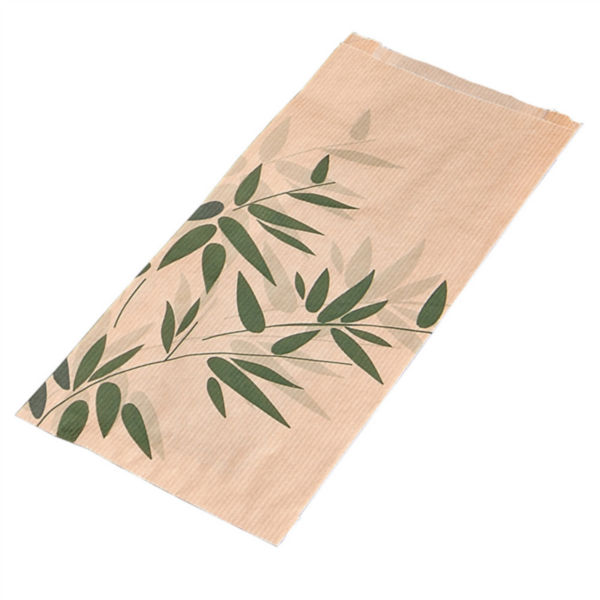 [60.02.012.0500] Sachets Croissants Feel Green Kraft Naturel - 12+5x22 cm (Paquet de 500 pcs)