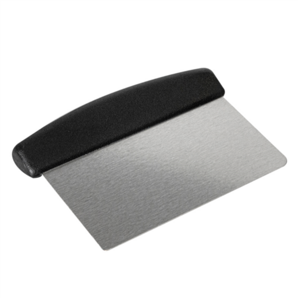 [30.12.011.0001] Spatule Grattoir Pâte à Pizza INOX - 11x15 cm (1 pc)