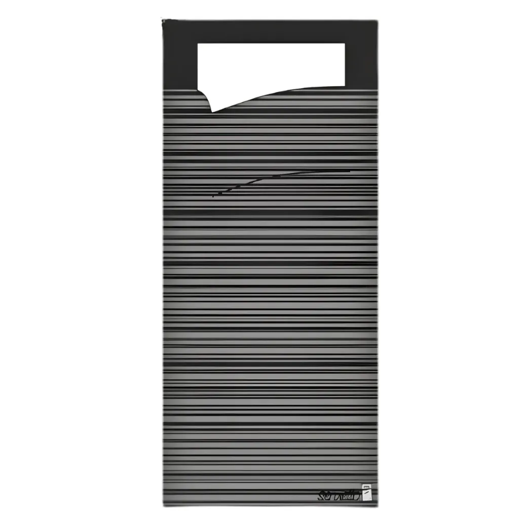 Pochettes à Couverts Noires avec Serviette Blanche 2 Plis (Carton de 600 pcs)