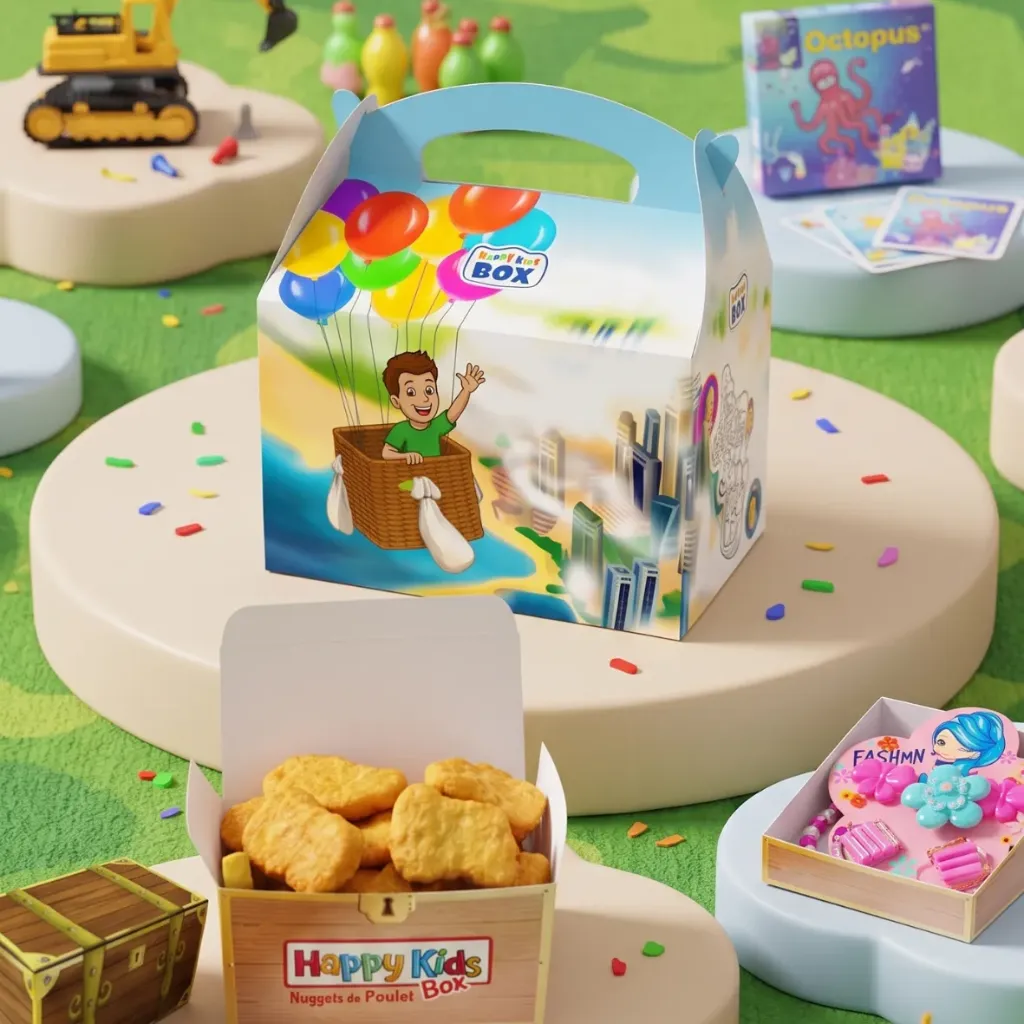Kit Menu Enfant "Happy Kids Box" (Carton de 40 sets)