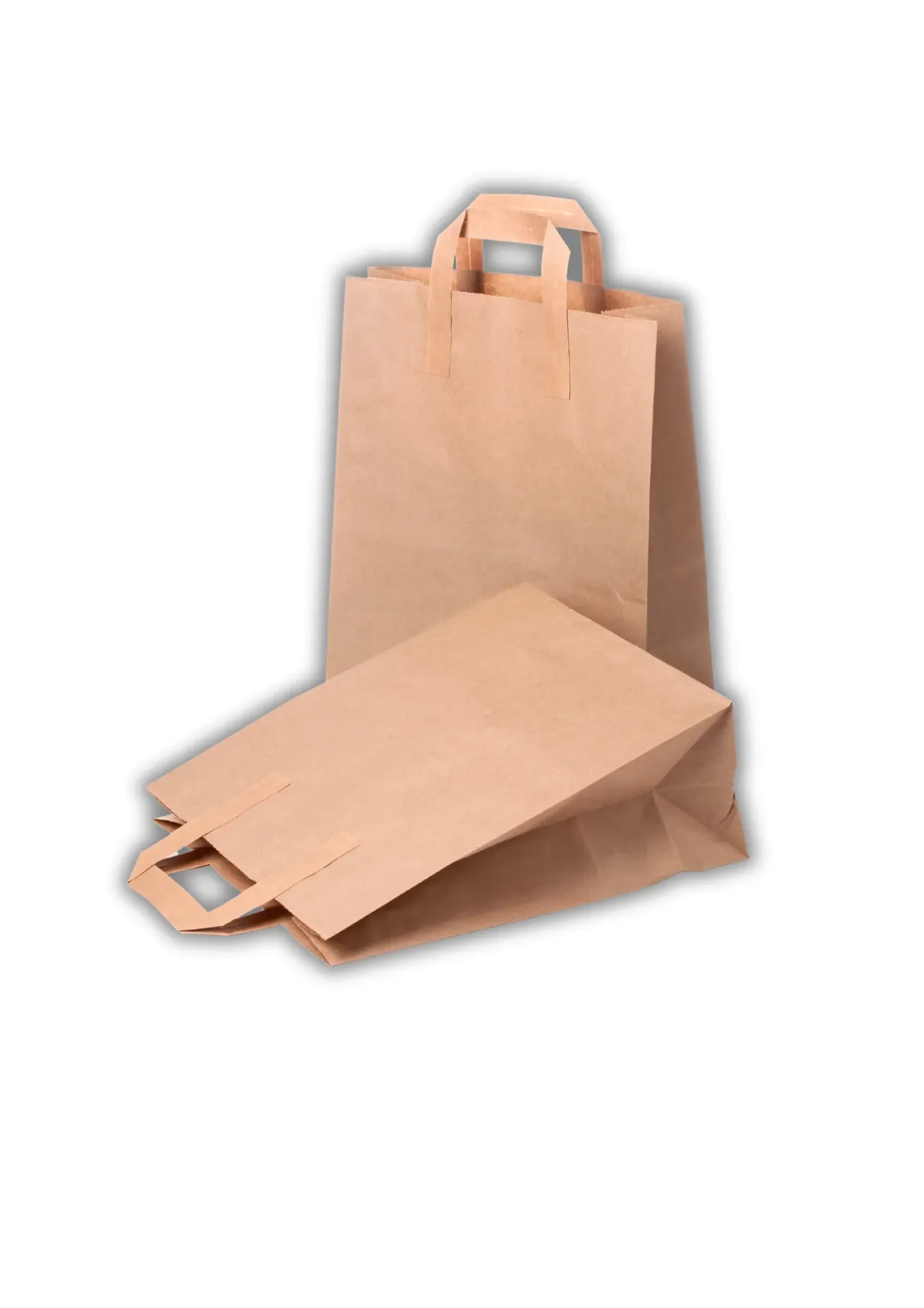 [70.02.032.0250] Sacs en Papier Kraft Brun - 32+17x27 cm (Carton de 250 pcs)
