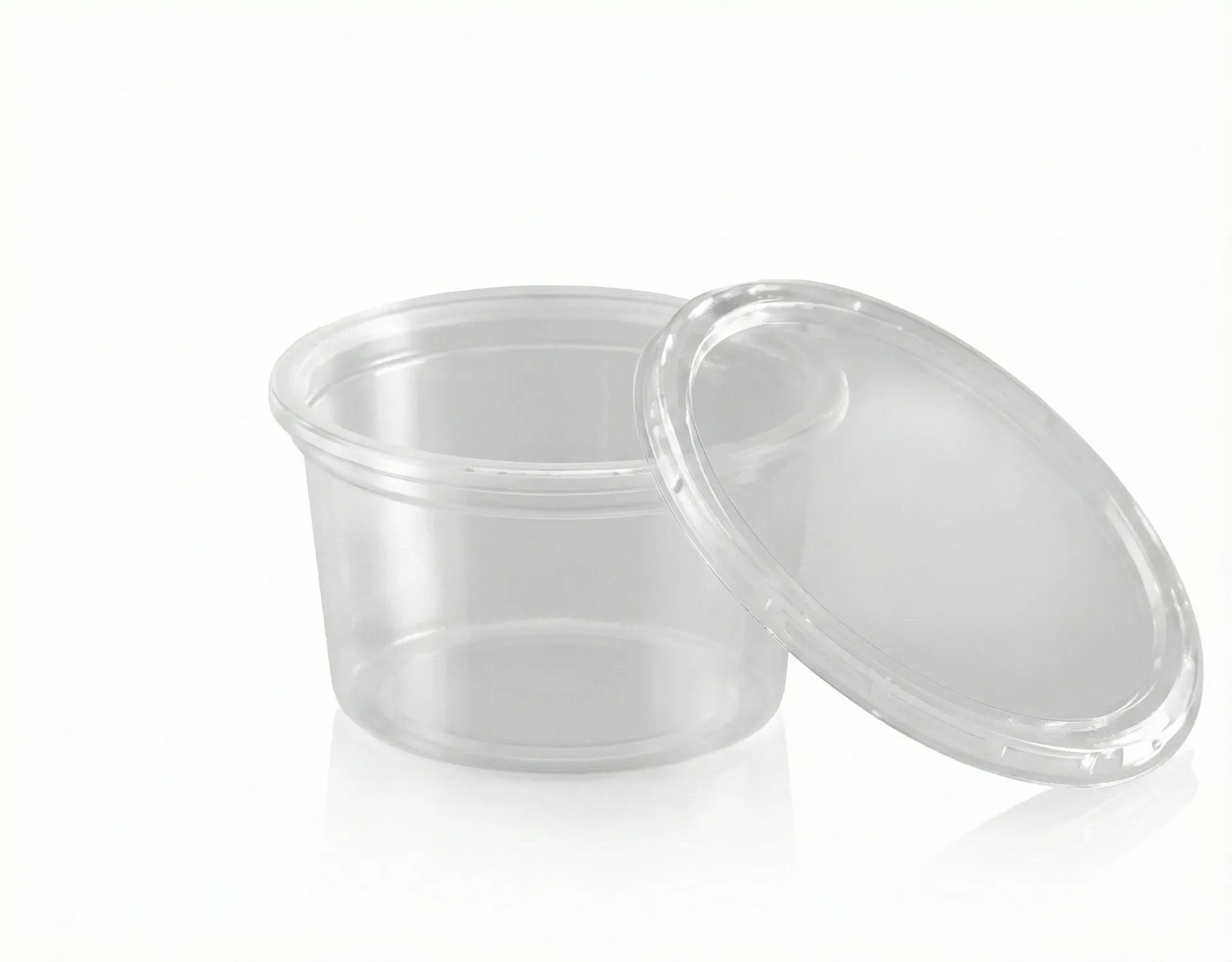 [40.03.003.0500] Pot à Sauce PP Transparent avec Couvercle - 30 ml (Carton de 500 pcs)