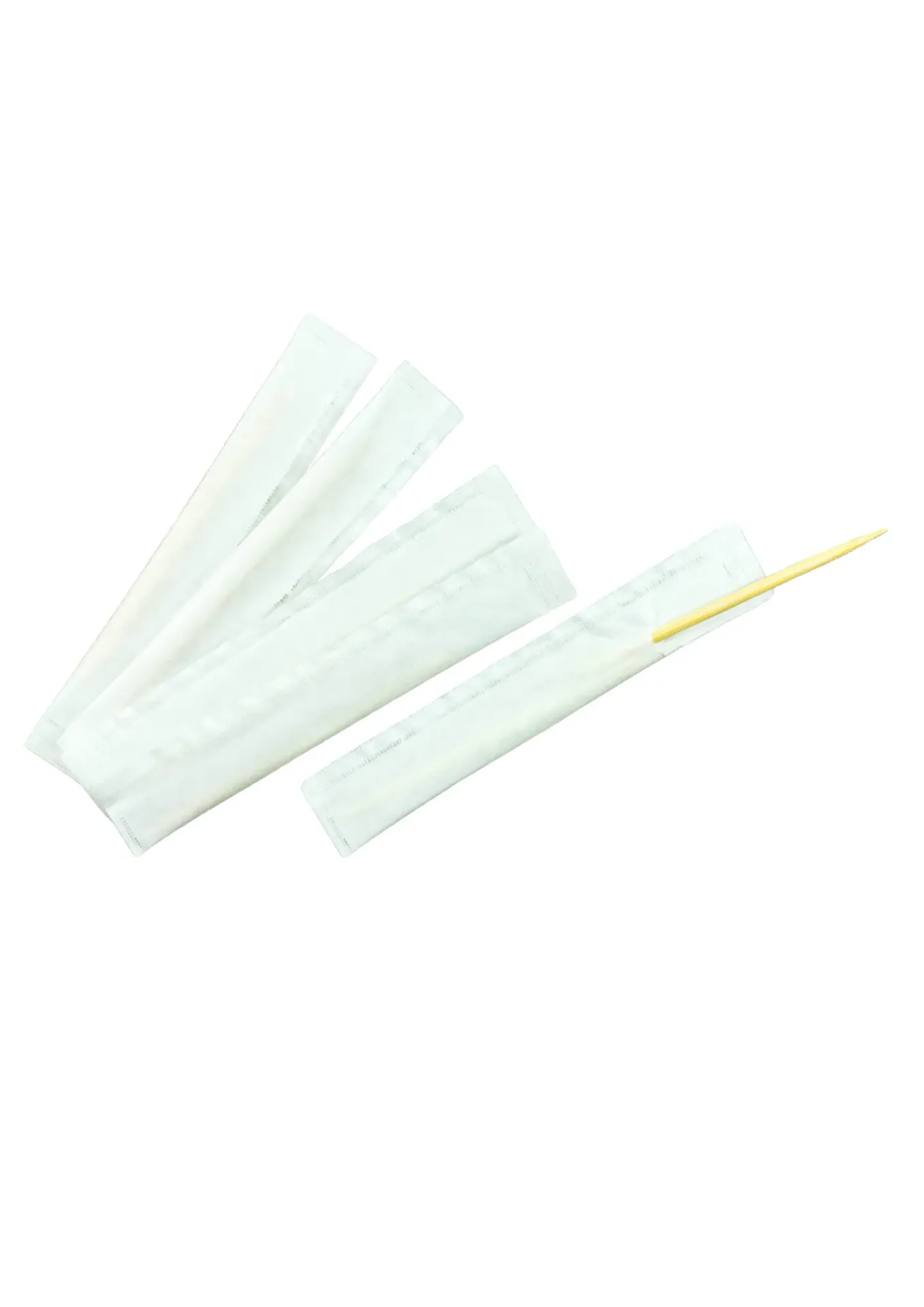 [30.07.006.1000] Cure-Dents en Bambou Emballés Individuellement - 6,5 cm (Boîte de 1000 pcs)